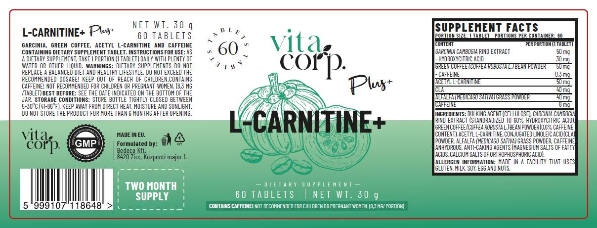 L-Cornititin + | Mat Garcinia, Cle & Gréng Kaffi - 60 Pëllen