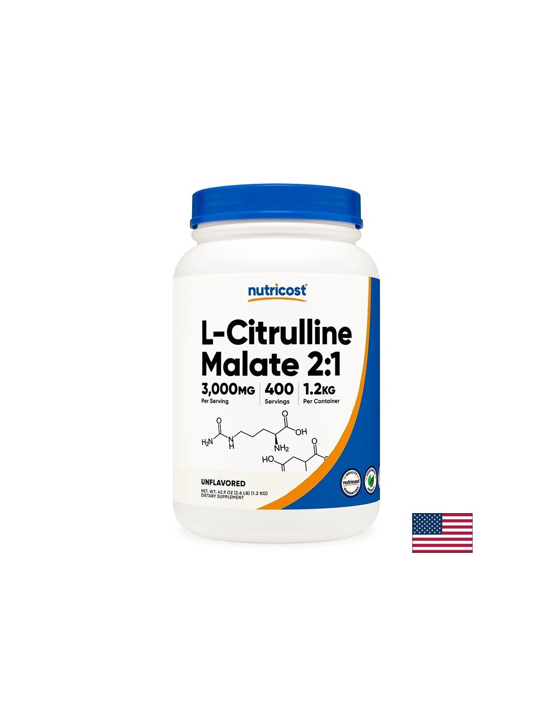 L-Citrulline (malate) - Endurance and muscle recovery, 1.2 kg powder