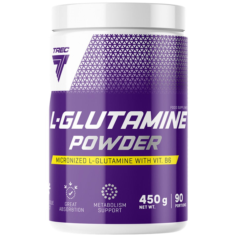 L-glutamino milteliai | Mikronizuotas glutaminas su vit. B6 - 450 gramų