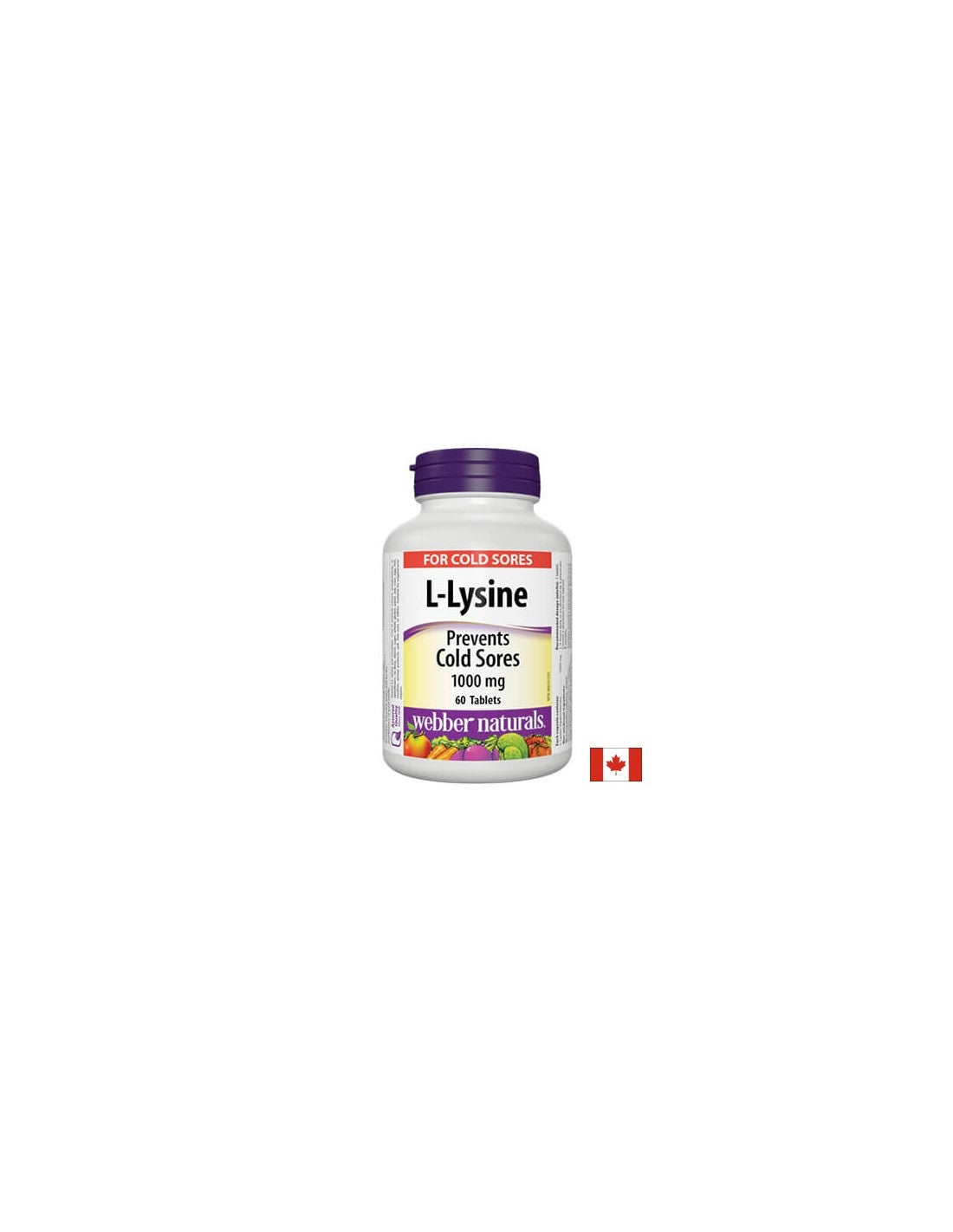 L-Lysine 1000 mg x 60 tabletten <tc>Webber Naturals</tc>