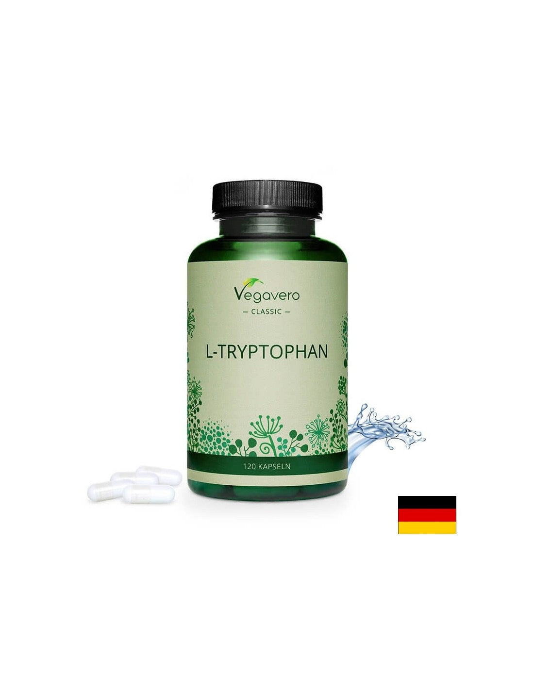 L-Tryptophan - L-Tryptophan, 120 capsules Vegavero