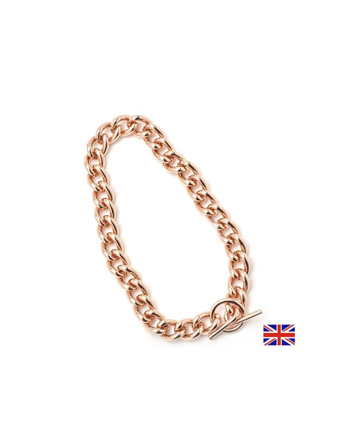 Bracciale a catena di rame leggera - Per dolori articolari, dimensioni M, 19 cm