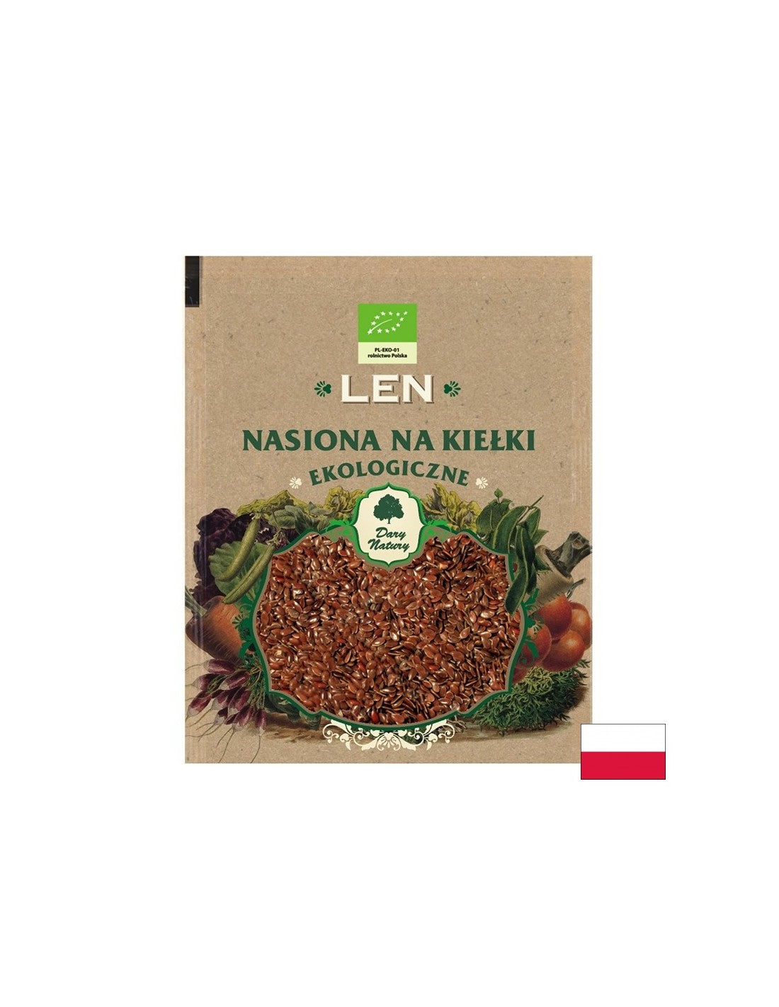 Len - semínka na klíčky Bio, 30g <tc>Dary Natury</tc>