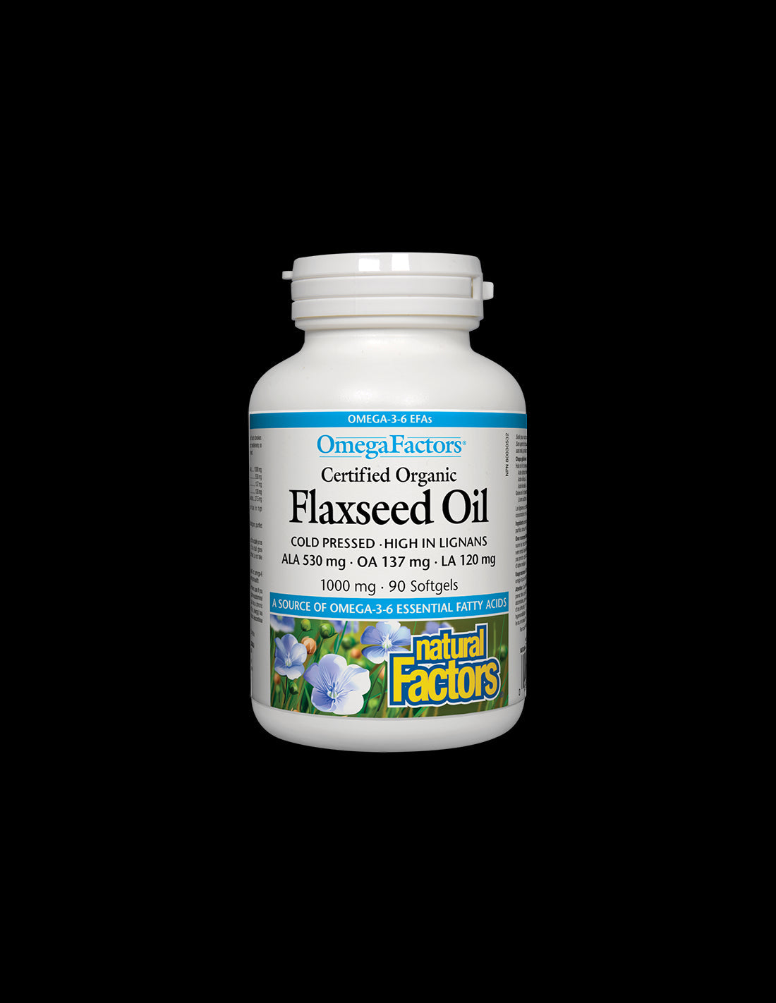 Flaxseed Oil - Ленено масло 1000 mg, 90 софтгел капсули Natural Factors - Feel You