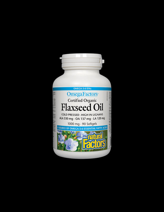 Flaxseed Oil - Ленено масло 1000 mg, 90 софтгел капсули Natural Factors - Feel You