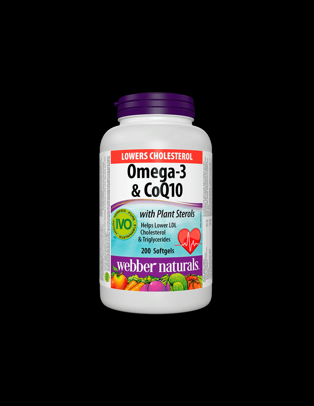 Lowers Cholesterol Omega-3 & CoQ10+Plant Sterols/ Омега-3 с Коензим Q10 и Фитостероли х 200 софтгел капсули - Feel You