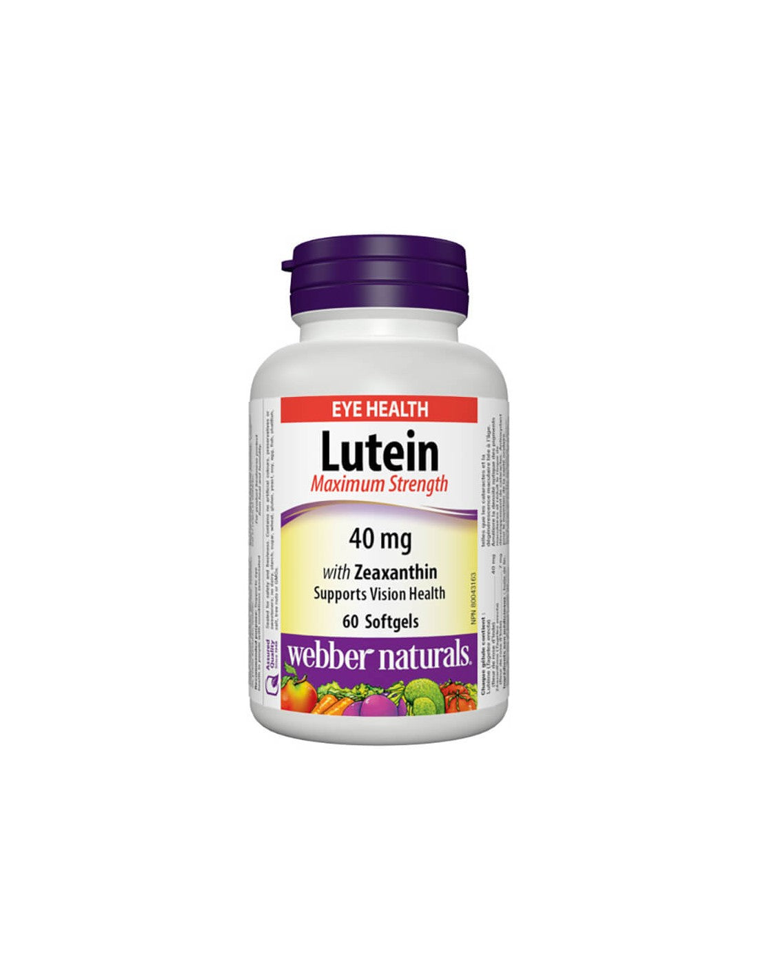 Lutein with Zeaxanthin Extra Strength – Лутеин и зеаксантин – В подкрепа на зрението, 60 софтгел капсули Webber Naturals - Feel You