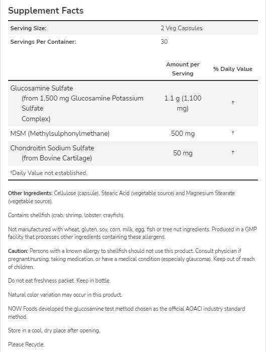 Glucosamina e MSM - 180 cápsulas