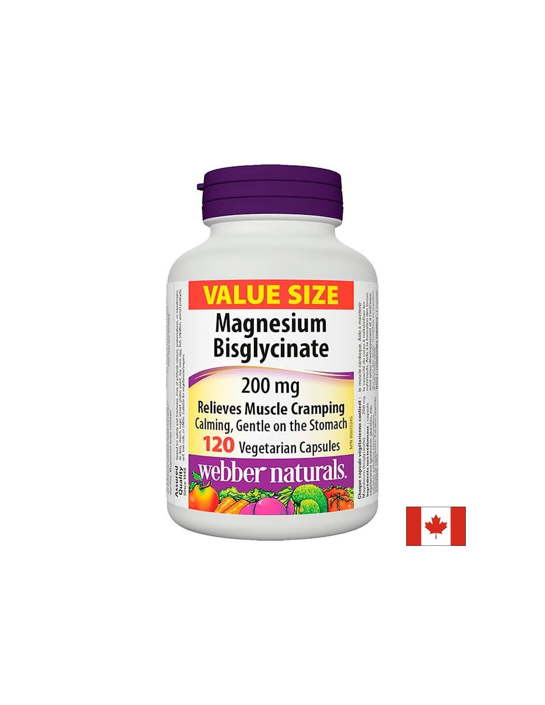 Magnesio (bisglicinado): altamente absorbible, 200 mg, 120 cápsulas para 4 meses de admisión