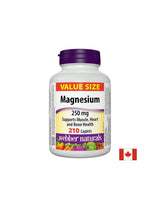 Magneziu - magneziu (oxid, malat, glicerofosfat) 250 mg, 210 capsule