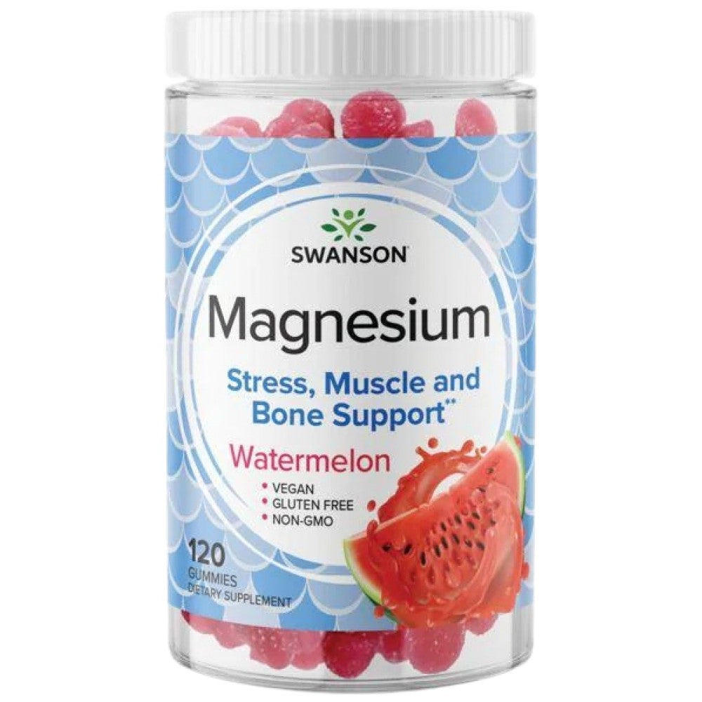 Magnesium Gummi | Waassermeloun - 120 chewable Pëllen