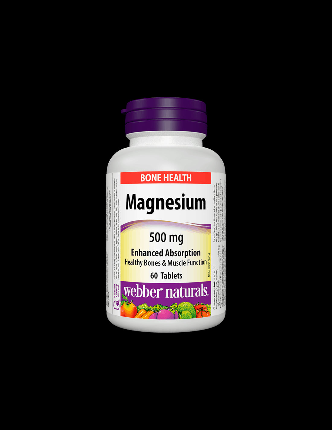 Magnesium/ Магнезий 500 mg x 60 таблетки с оптимална абсорбция Webber Naturals - Feel You