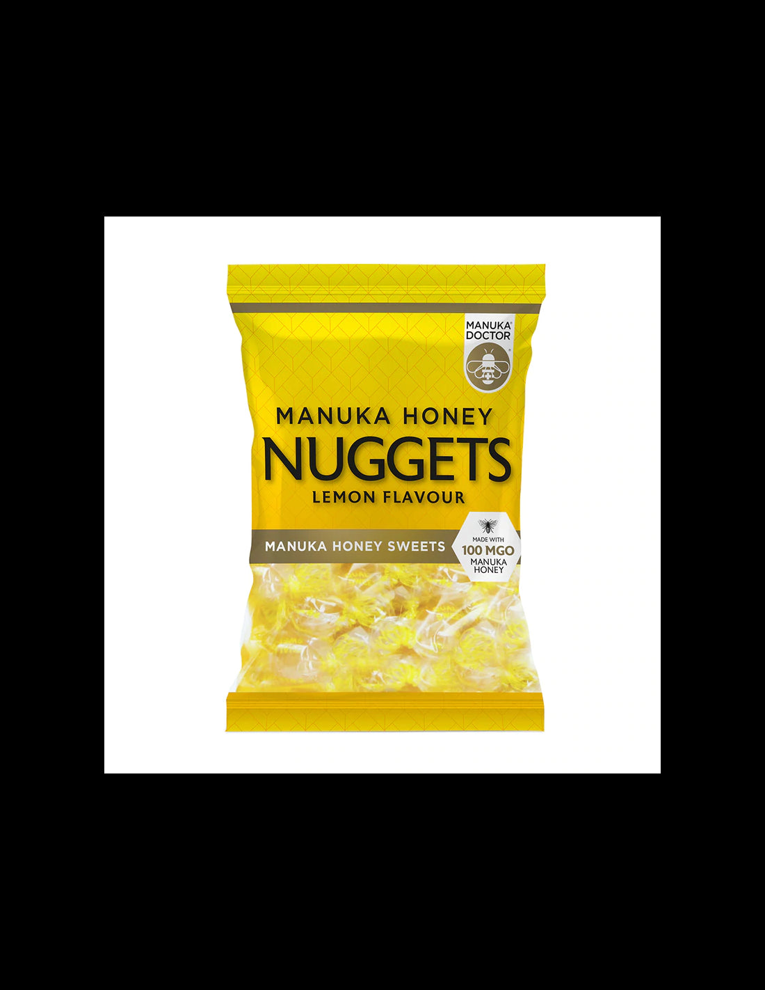 Manuka Honey Nuggets Lemon Flavour made with 100 MGO Manuka Honey / Бонбони за смучене с мед от манука с вкус на лимон, 120 g - Feel You