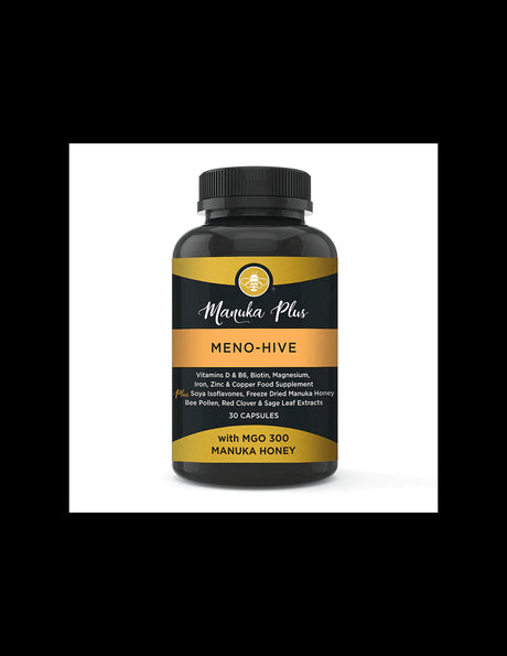 Manuka Plus Meno-Hive with MGO 300 - Manuka Honey – Менопауза формула с мед от манука MGO 300, 30 капсули - Feel You