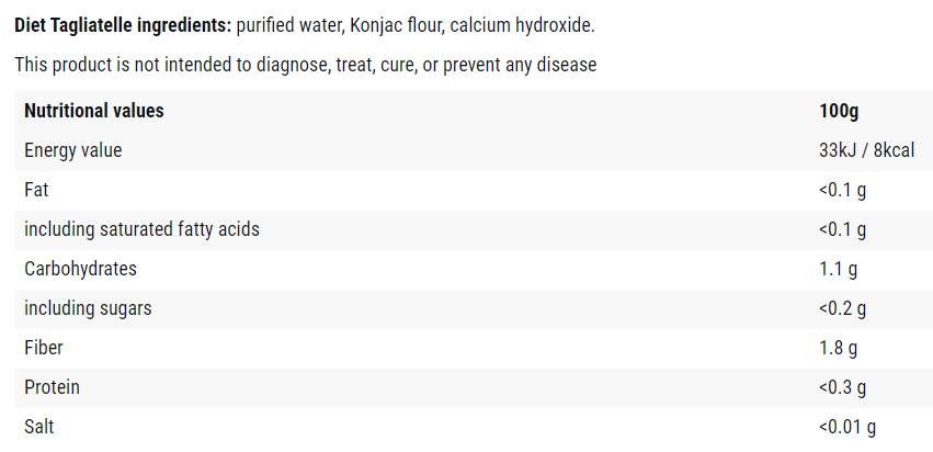 Dieta tagliatelle | Konjac amigável de Keto - 300 gramas