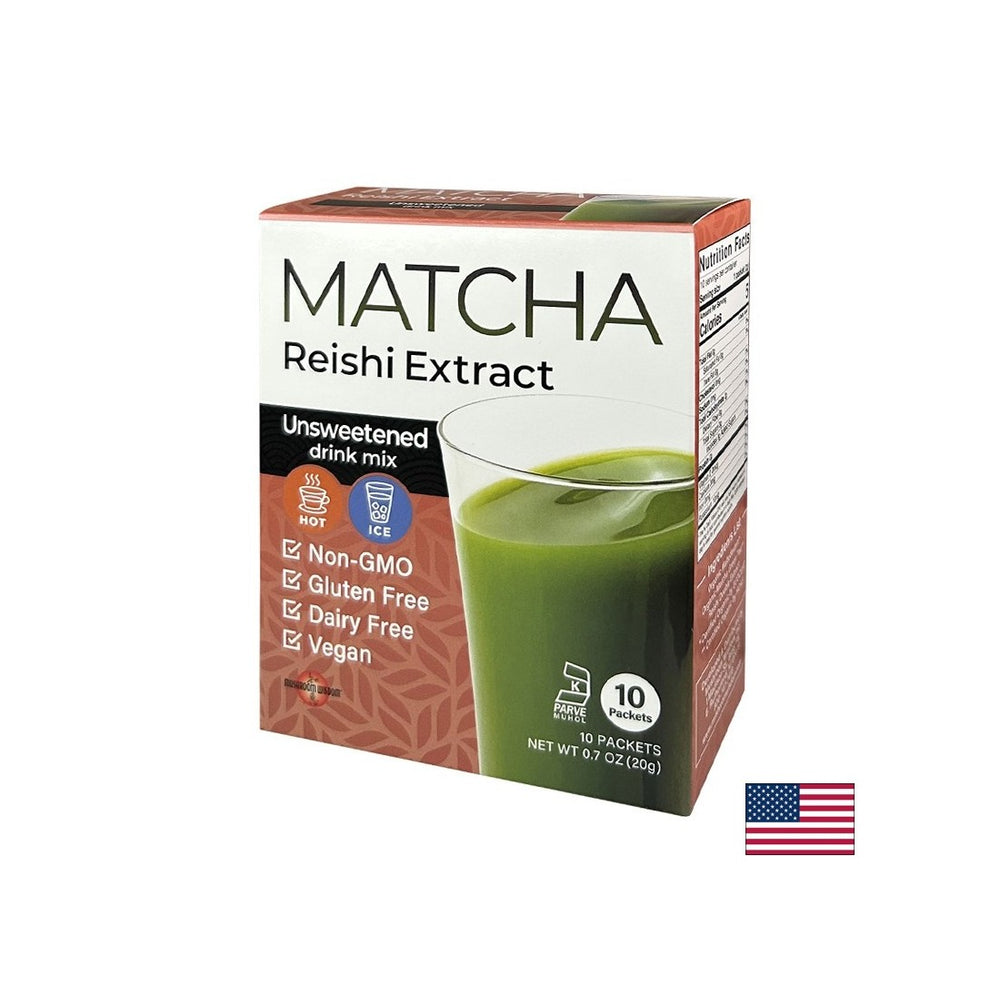 Matcha con estratto di funghi Reishi, 10 bustine