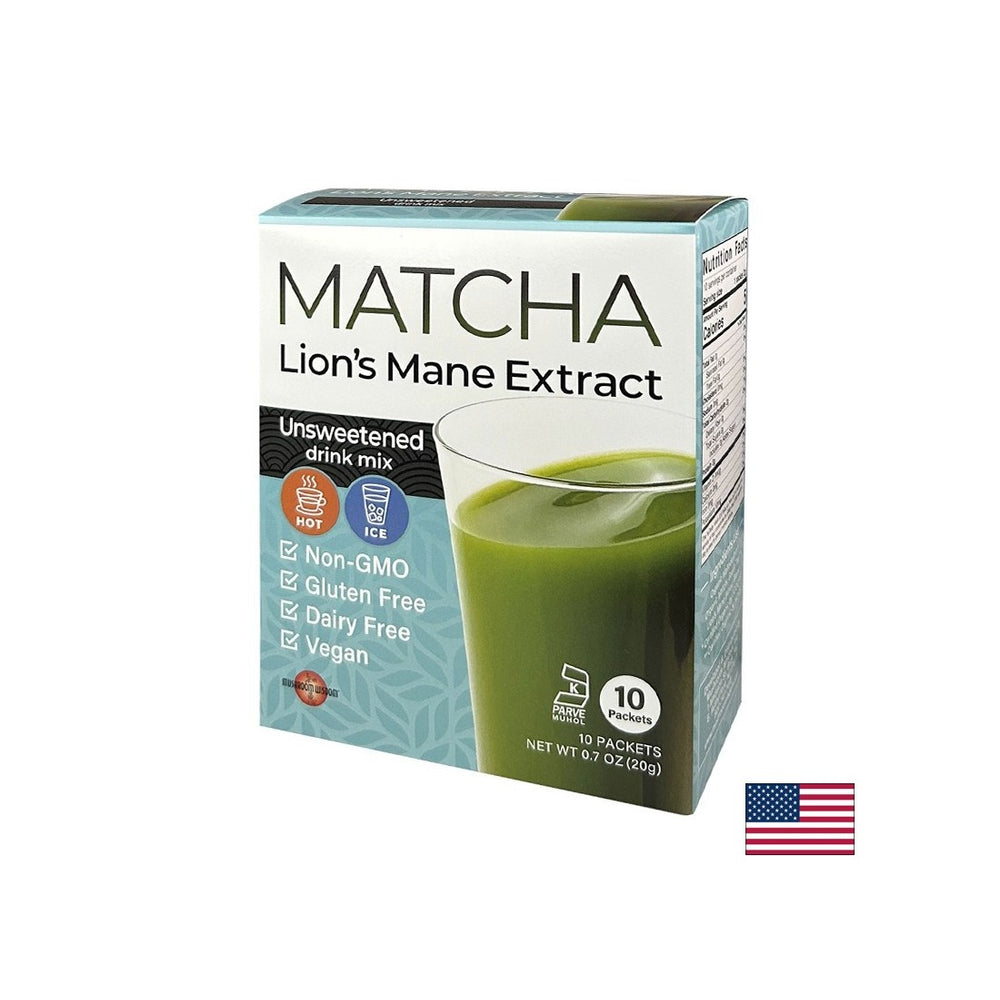 Matcha con l'estratto di criniera di Lion - Super Focus - Aumenta e concentrazione di energia - bevanda istantanea, 10 bustine