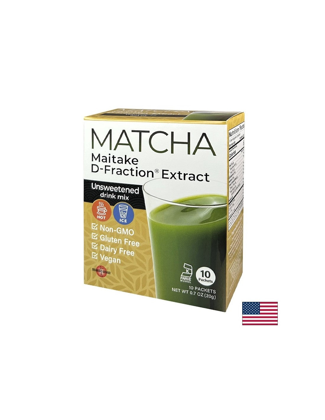 Matcha con estratto Maitake D-Fraction®, 10 bustine
