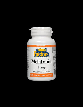 Melatonin 1 mg x 90 sublingual tablets Natural Factors - Nutra Best Europe