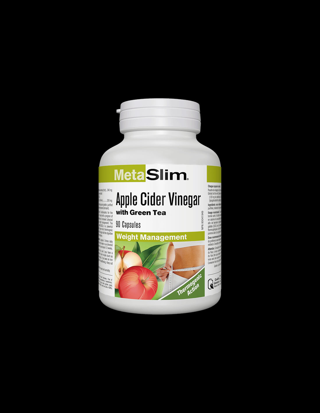 Metaslim® Apple Cider Vinegar - Ябълков оцет + Зелен чай, 90 капсули - Feel You