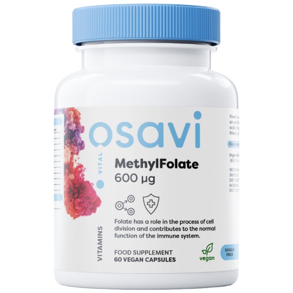 Méthylfolate 600 mcg | Avec Quatrefolic® - 60 capsules