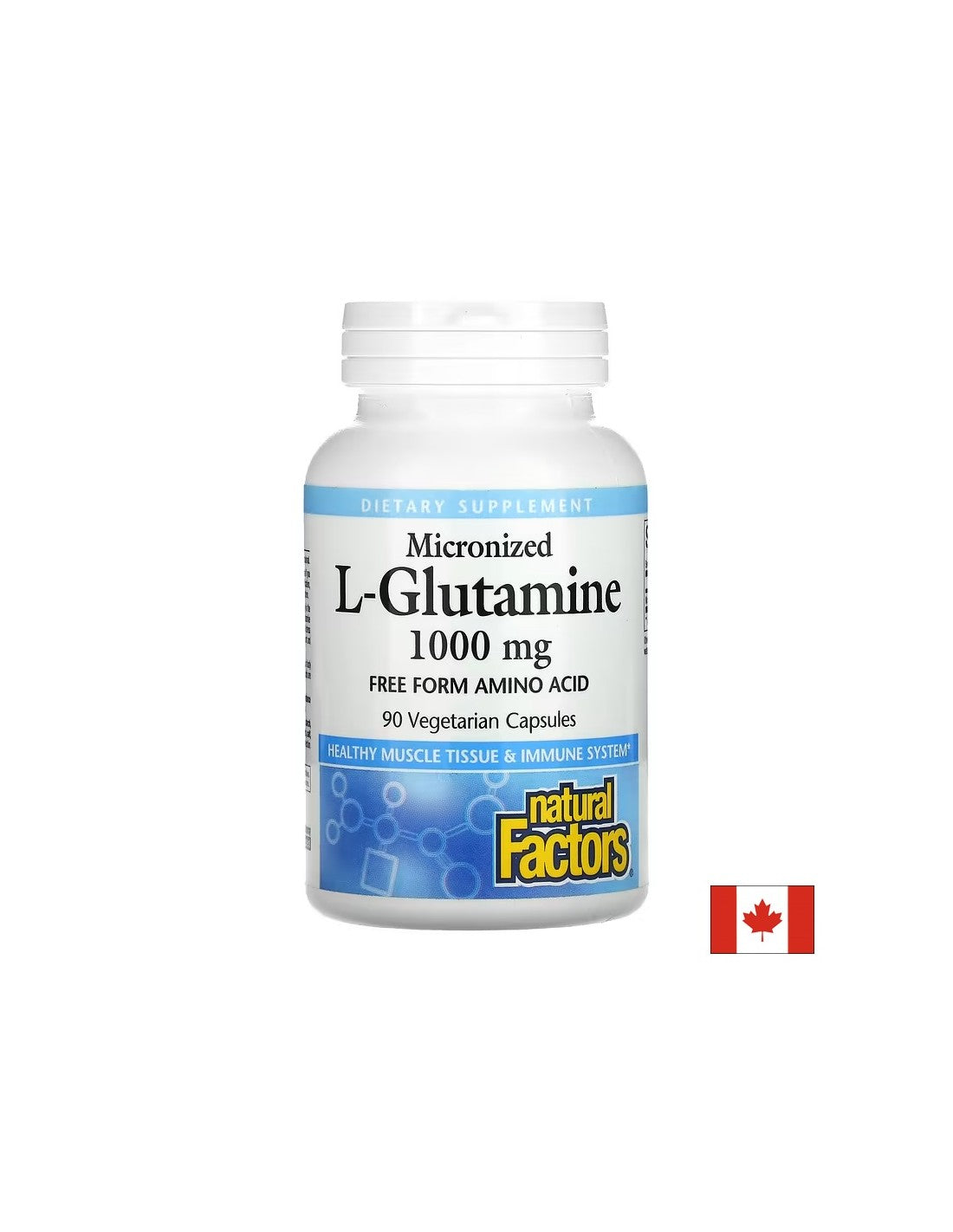 Für die Darmbarriere und die Muskelfunktion - L -Glutamin (mikronisiert), 1000 mg, 90 Kapseln