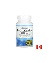 Für die Darmbarriere und die Muskelfunktion - L -Glutamin (mikronisiert), 1000 mg, 90 Kapseln