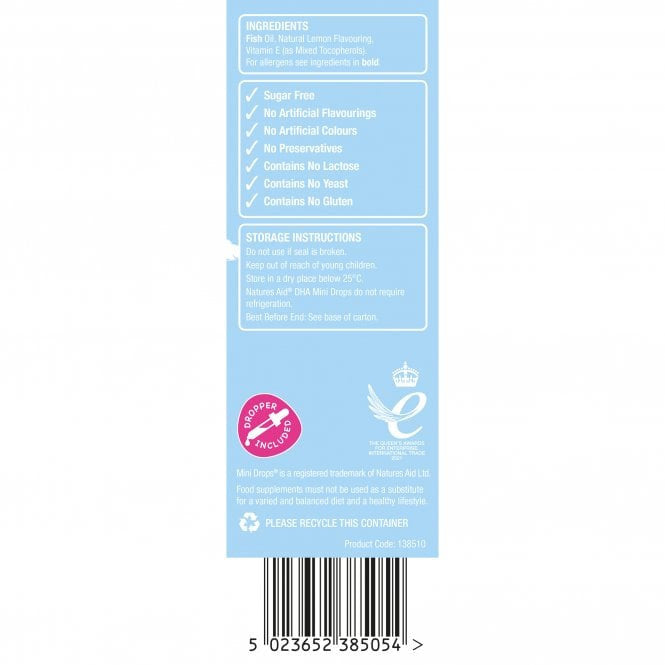 Omega 3 druppels voor kinderen (Kids Omega-3 mini-druppels) 50 ml Naturesaid