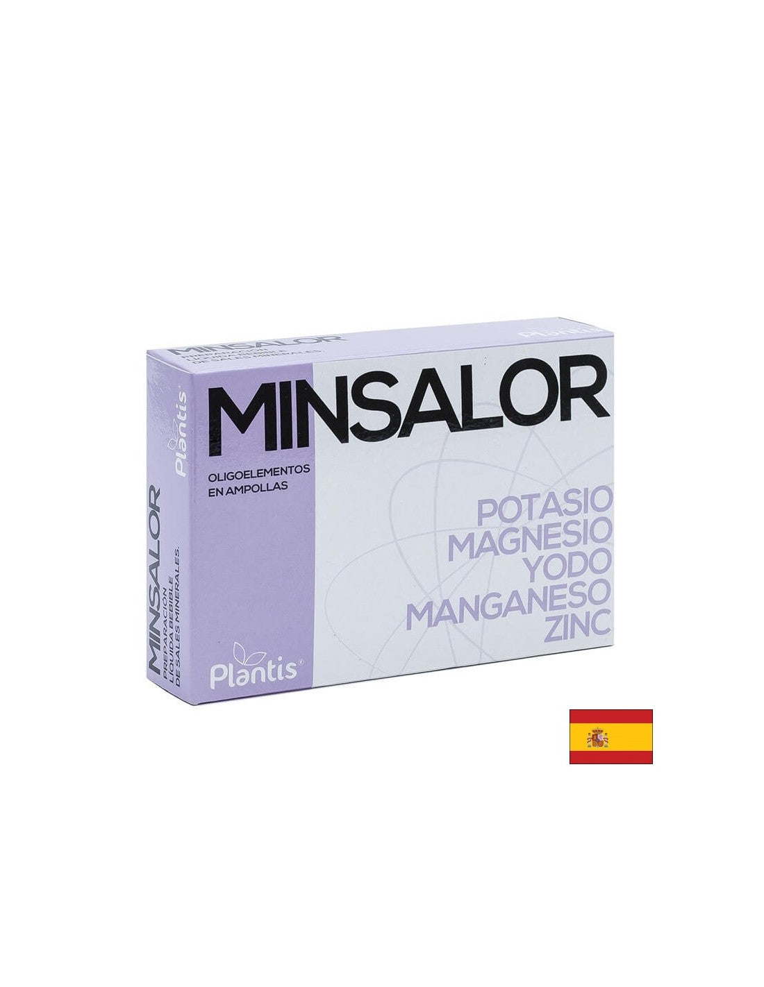 Minsalor Oligoelementos - Potassium, magnesium, iodine, manganese, zinc / For weight reduction, 20 ampoules to drink Artesania