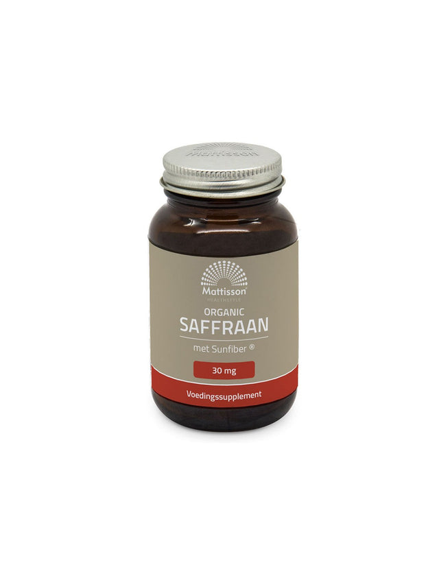 Мозъчна функция - Шафран Organic - Sunfiber, 30 mg x 60 капсули Mattisson Healthstyle - Feel You