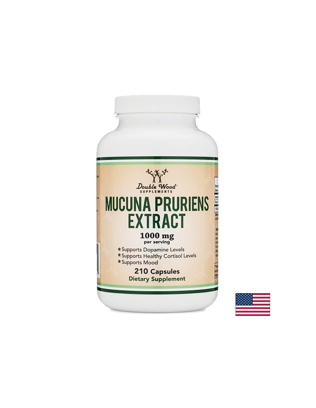 Mucuna pruriens extract, 210 capsules Double Wood