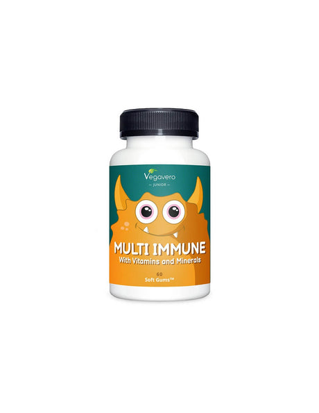 Multi Immune with Vitamins and Minerals - Мултиимун витамини и минерали за деца, 60 желирани таблетки Vegavero - Feel You