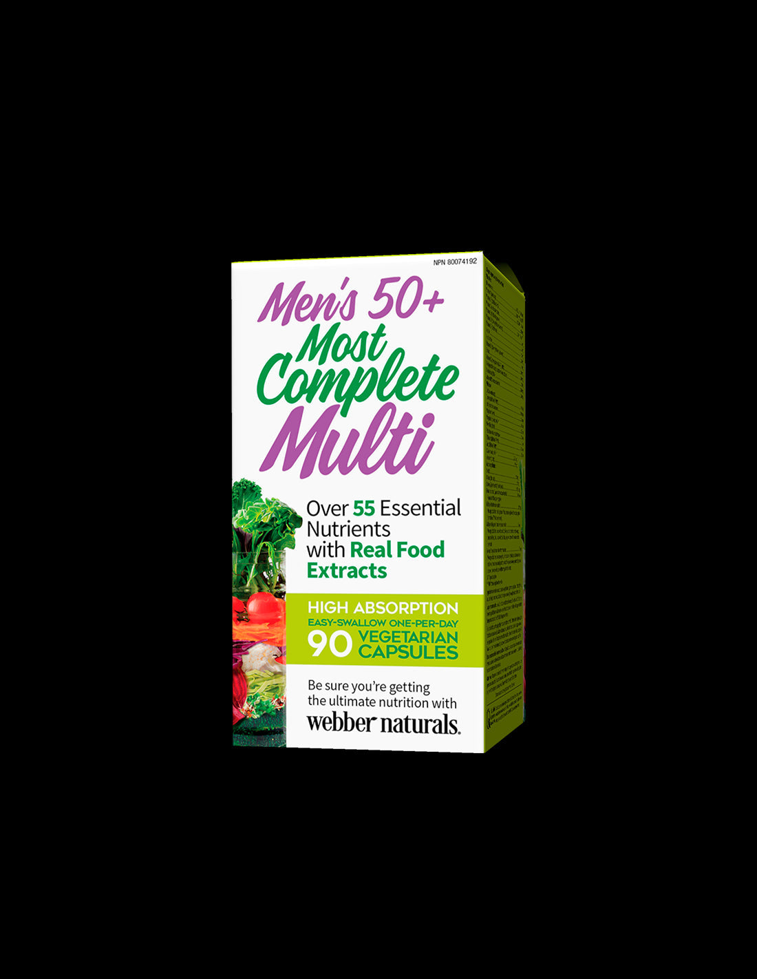 Мултивитамин за мъже 50+ - Мen’s Most Complete Multi 50+, 90 V капсули Webber Naturals - Feel You