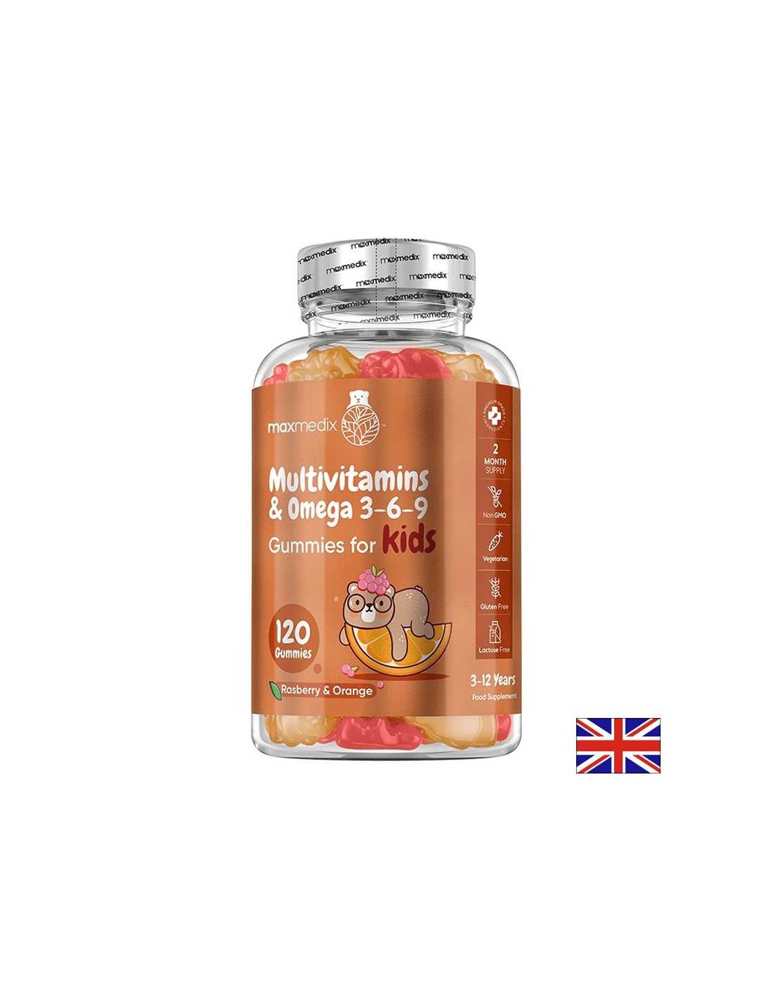 Multivitamines + Omega 3-6-9 (formule pour enfants), 120 comprimés de gel