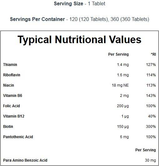 Vitamin B komplex 360 Pëllen