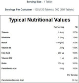 Completos de Vitamina B 360 comprimidos