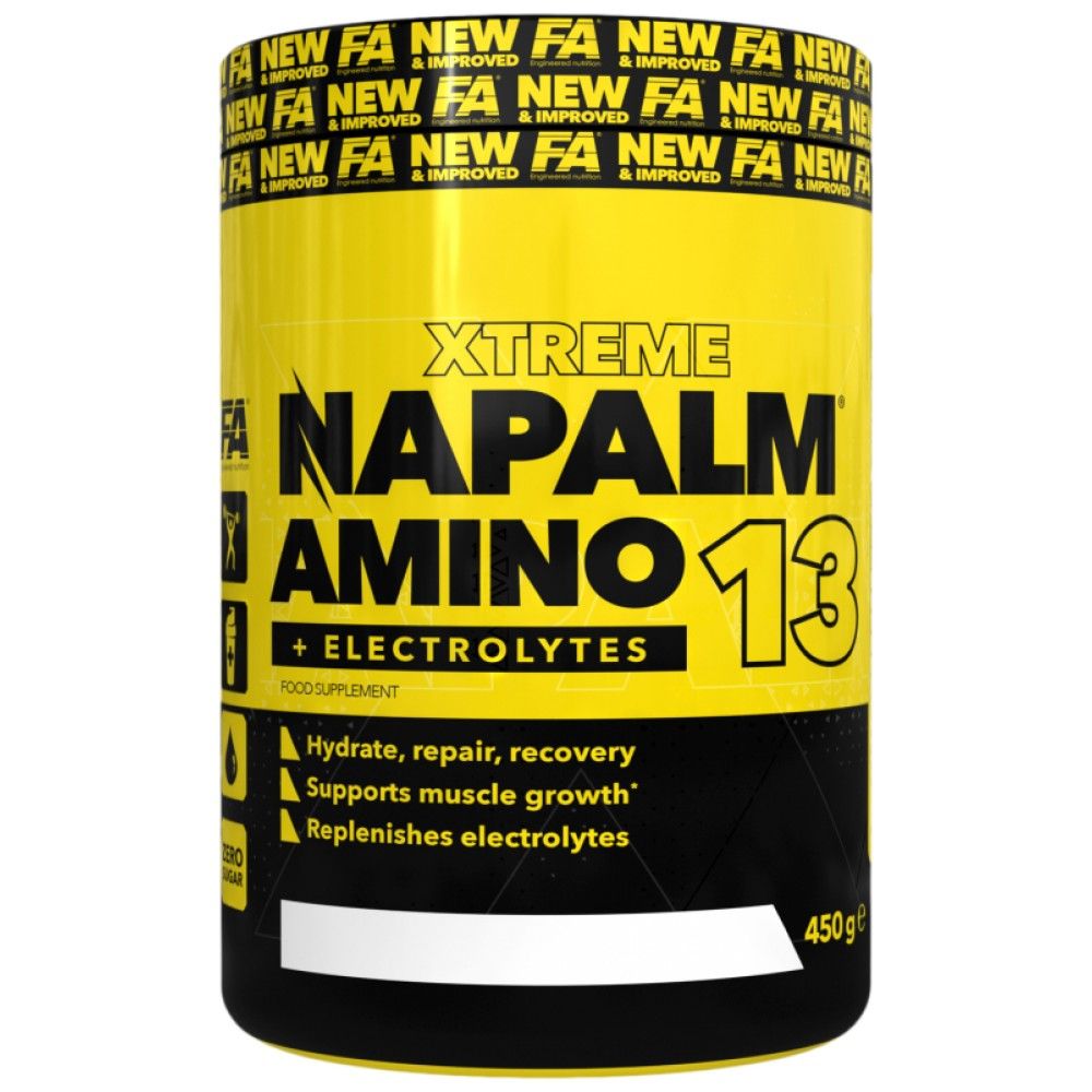 Xtreme napalm / amino 13 + elektrolitai - 450 gramų