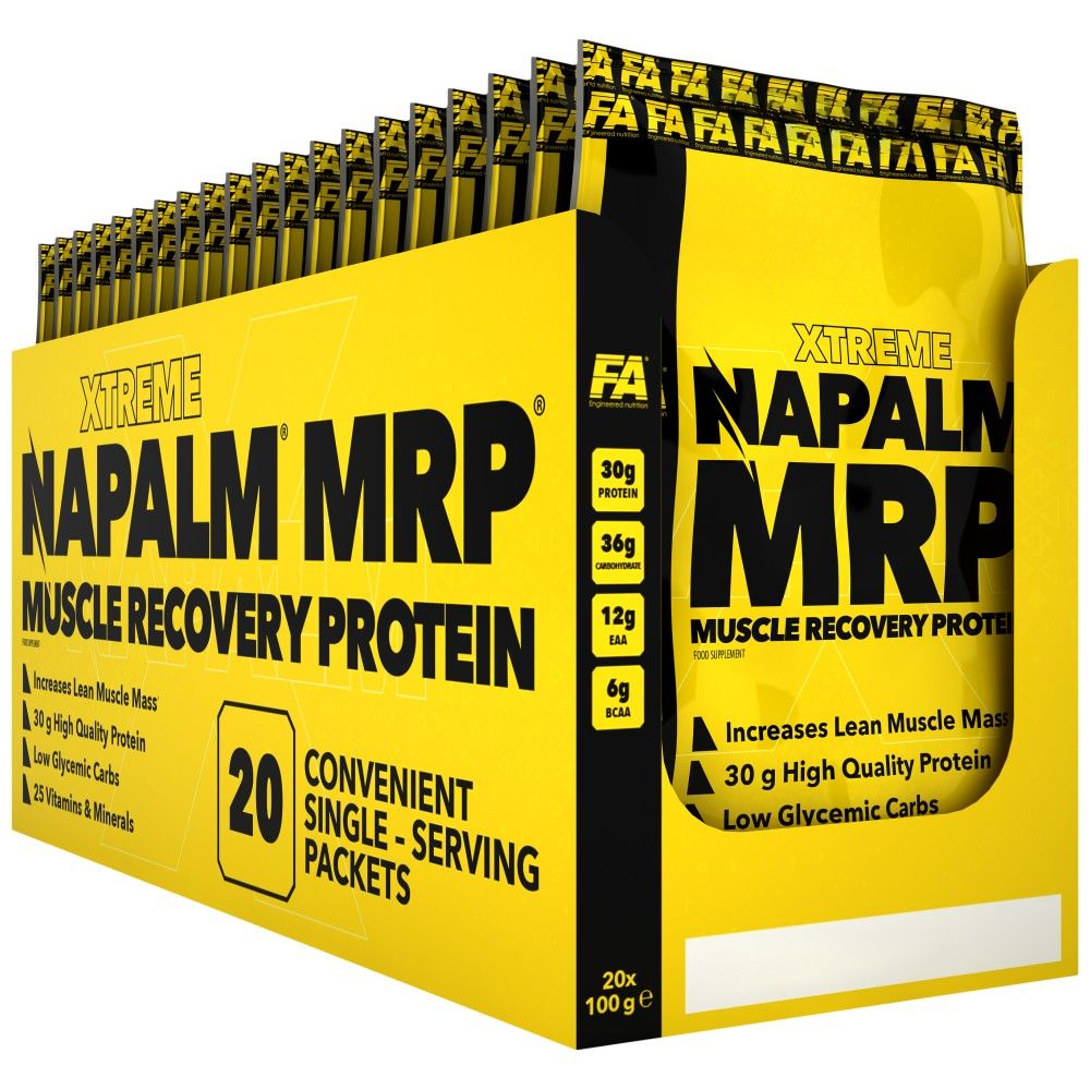 Xtreme Napalm MRP | Proteína de recuperação muscular - Substituição de refeições - 20 x 100 gramas