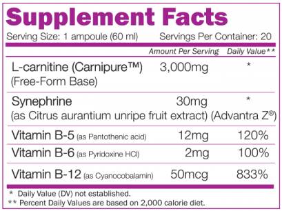 L -carnitine plus tiro - 20 x 60 ml