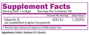 Natural Vitamin E 400 IU - 60 Gel capsules - Nutra Best Europe