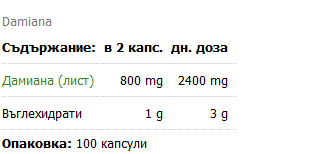 Damiana Leaves - 100 capsules