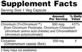 „Tri -Chromium 500 MCG + Cinnamon“ - 90 kapsulių