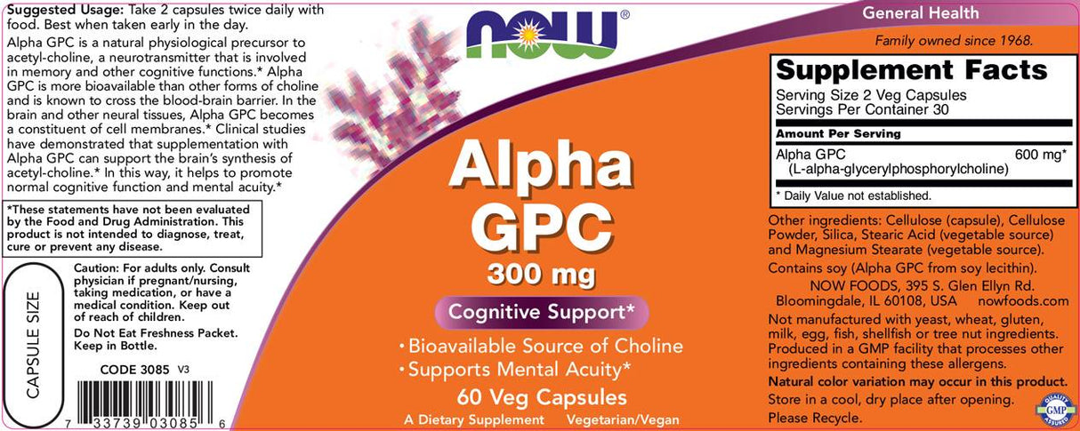 Alpha GPC 300mg. / 60 armadilhas. - 0