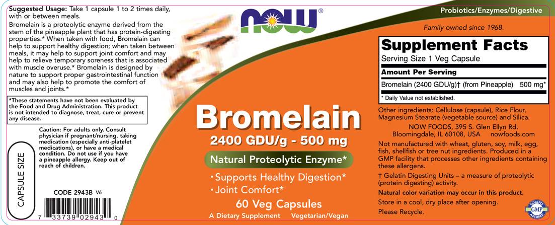 Bromelain 2400 GDU - 60 kapslit