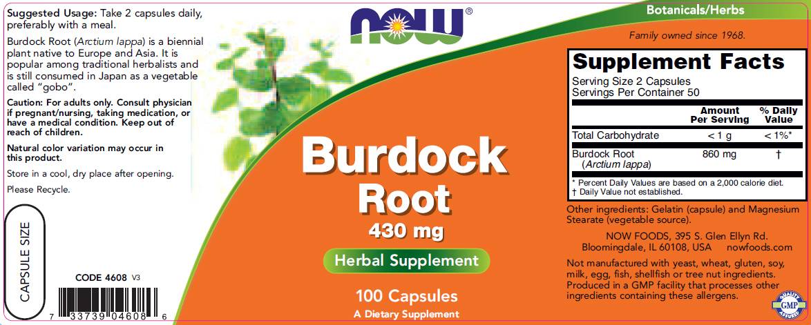 Burdock Root 430 mg - 100 capsules