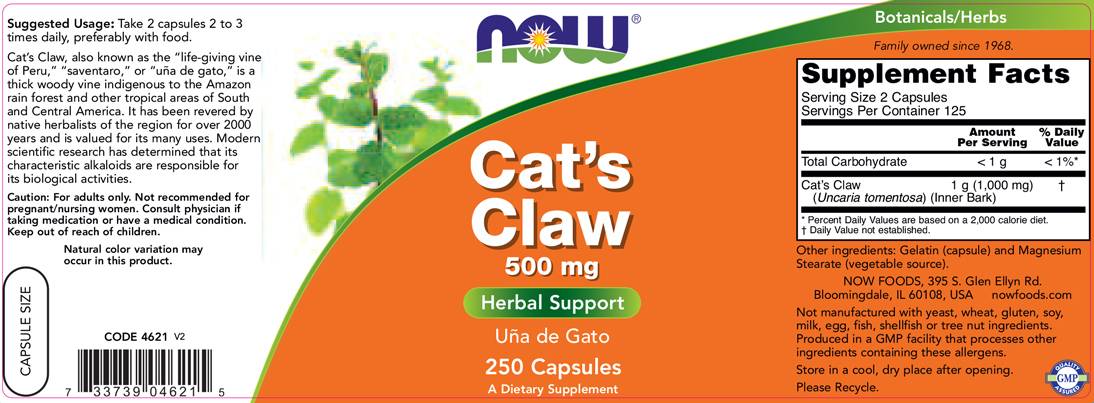 Cat's Claw 500 mg - 100 capsules