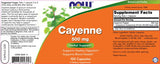 Cayenne 500 mg - 100 kapsulių