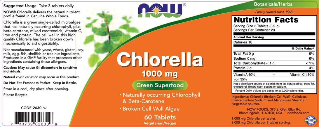 Chlorella 1000 mg - 60 Pëllen