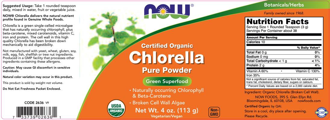 Chlorella Powder - 113 грама - Feel You