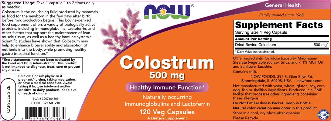 Colostrum 500 mg - 120 капсули - Feel You